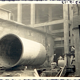 21 de Septiembre de 1954. Trabajos de ampliación de la fábrica. 6,9x11,4cm