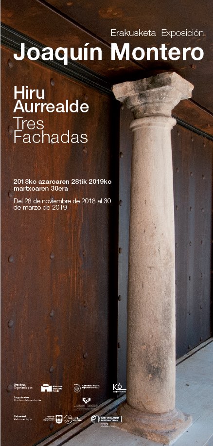 Imagen del cartel de la exposición "Tres fachadas"